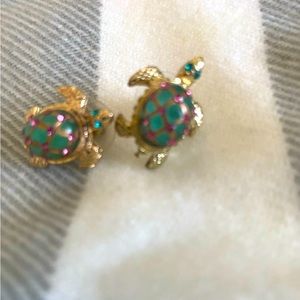 Betsy Johnson sweet turtle earrings.